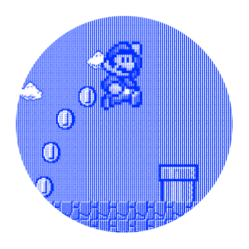 Mario from Super Mario jumping onto a green pipe. This game was incredibly popular for its quality development and player experience.